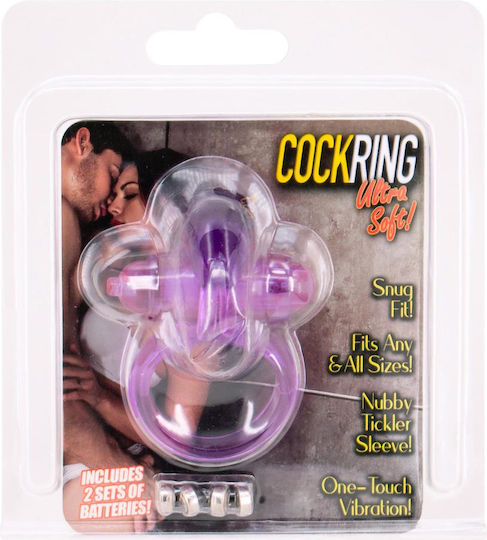 Seven Creations Ultra Soft Cock Ring Δονούμενο Δαχτυλίδι Πέους Σιλικόνης Μωβ