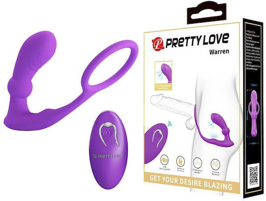 Pretty Love Warren Violet Anal Ring & Vibrator