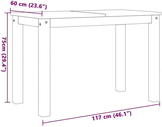 Esszimmer 3Stück 117x60cm