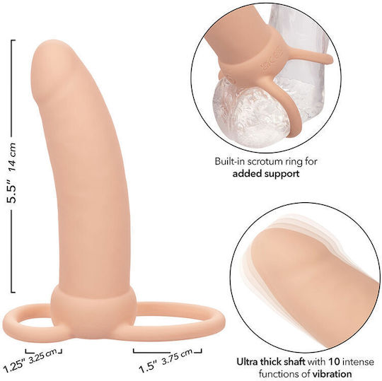Calexotics Δονούμενο Δαχτυλίδι Πέους Σιλικόνης Flesh
