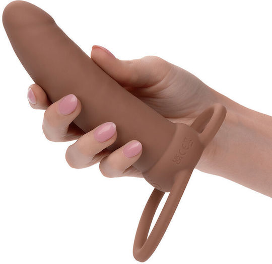Calexotics Performance Maxx Rechargeable Thick Dual Penetrator Brown Skin Tone