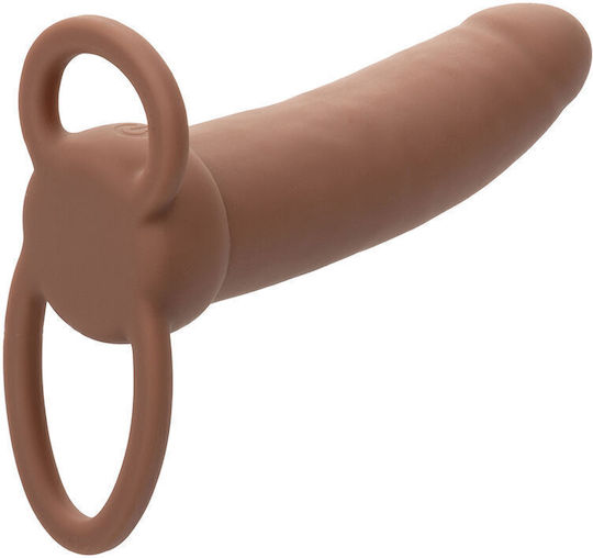 Calexotics Performance Maxx Rechargeable Thick Dual Penetrator Brown Skin Tone