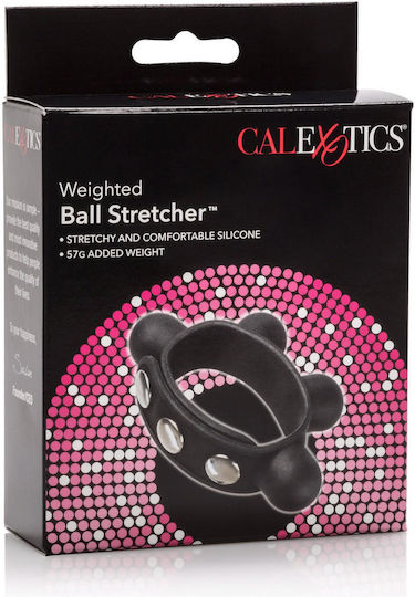 Calexotics Weighted Ball Stretcher Silicone Ring Cock Silicone Black SE-1413-50-3