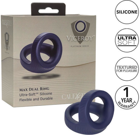 Calexotics Viceroy Platinum Series Δαχτυλίδι Πέους Σιλικόνης Blue SE-0432-15-3