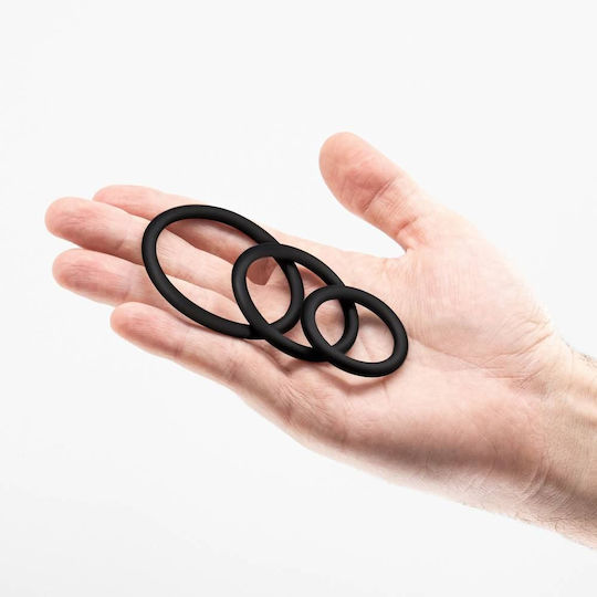 Set Ineluri Penis din Silicon Elastic Negru Crushious Bandoleros Ineluri pentru Penis din Silicon Negru