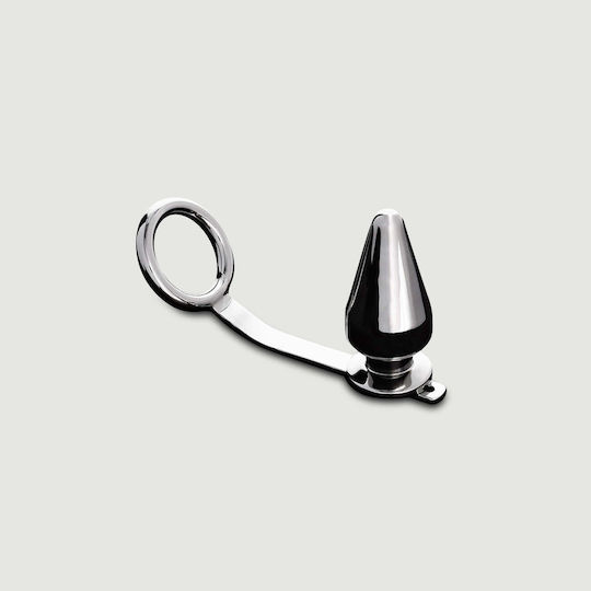 Shots Steel C-Ring With Butt Plug 45mm
