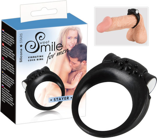 You2Toys Sweet Smile Stayer Penis Ring 3.2cm Black