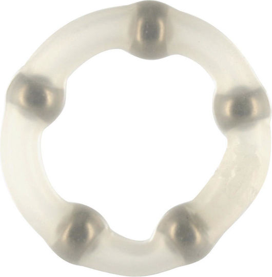 Seven Creations Robotic Beaded Cockring Clear 3cm