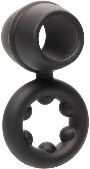 Calexotics Alpha Liquid Dual Cock Ring Schwanz & Hoden Silikon Black