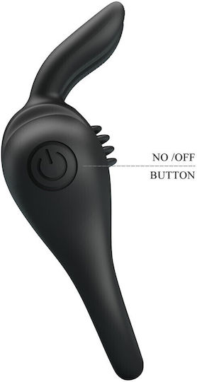 Pretty Love Davion Rabbit Vibrator Ring Vibrating Cock Ring Schwanz Silikon Schwarz