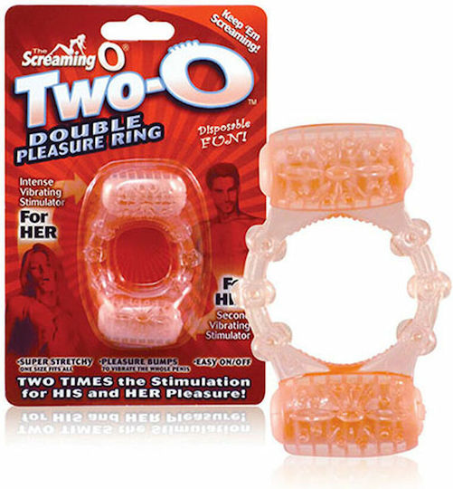 Screaming O Two-o Vibrant Inel Cock Silicon Roșu TS017A