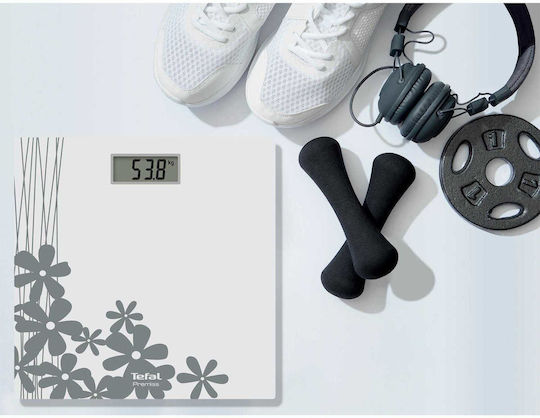 Tefal Premiss Ψηφιακή Ζυγαριά 150kg Λευκή Flowers