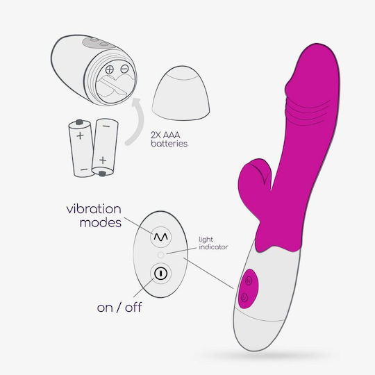 Crushious Rabbit Vibrator Purple