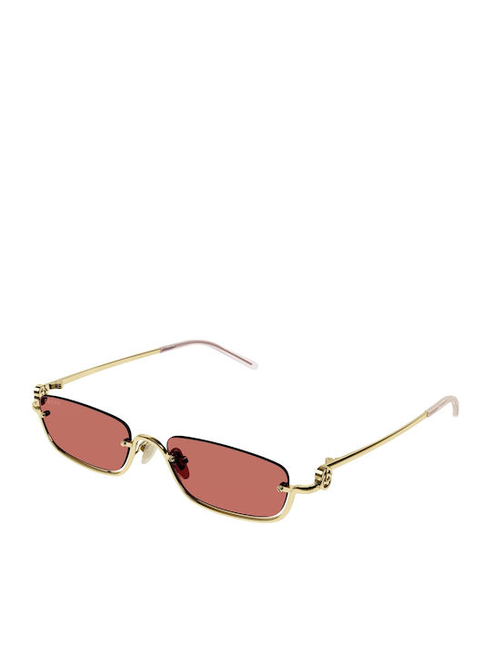 Gucci Γυαλιά Ηλίου Χρυσά με Μεταλλικό Σκελετό