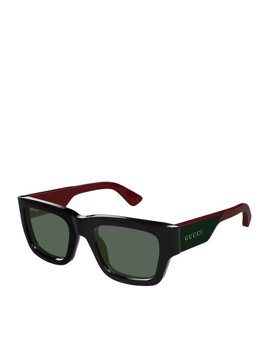 Gucci Sunglasses Μαύρα with Acetate Frame & Green Lens Gucci Sunglasses Μαύρα with Acetate Frame & Green Lens