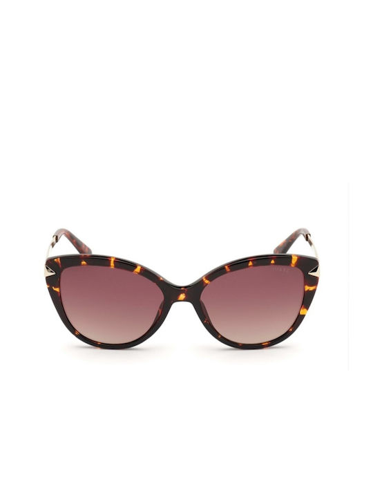 Guess Women's Sunglasses with Brown Tartaruga Plastic Frame and Brown Gradient Lens GU7658 52F