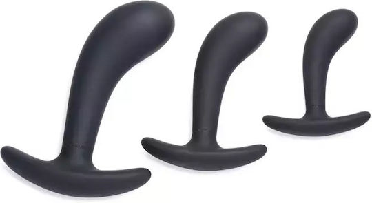 Master Series Curved Anal Trainer Anale Plugs Elektrische Gitarren Black 3Stück