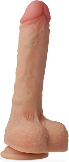 Cyber Silicock Ρεαλιστικό Dildo με Όρχεις και Βεντούζα Flesh 20.5cm