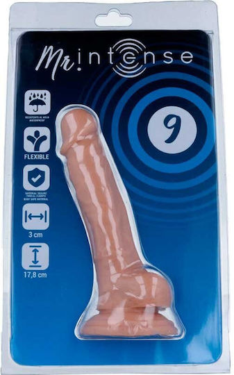 Intense Mr Intense Realistic Cock 9 Ρεαλιστικό Dildo με Όρχεις και Βεντούζα Flesh 17.8cm