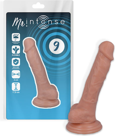 Intense Mr Intense Realistic Cock 9 Ρεαλιστικό Dildo με Όρχεις και Βεντούζα Flesh 17.8cm