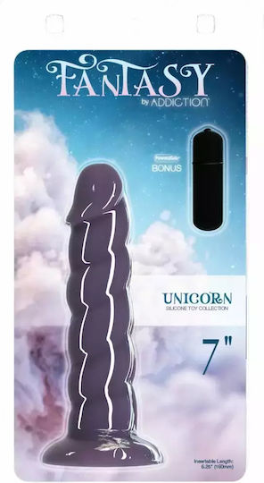 BMS Factory Addiction Fantasy Unicorn Dildo Ρεαλιστικό Dildo Purple 18cm