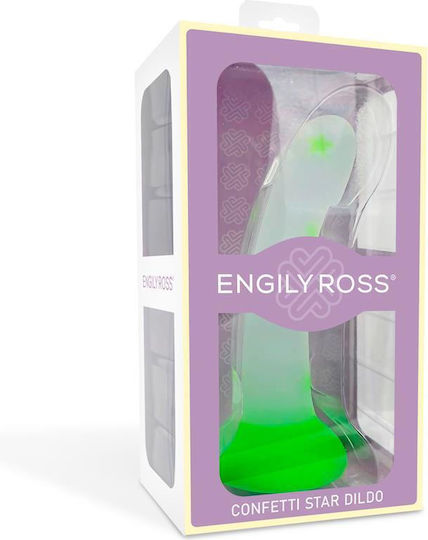 Engily Ross Dildo με Βεντούζα Λευκό 17cm