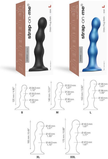 Strap On Me Dildo Ρεαλιστικό Dildo με Βεντούζα Μαύρο