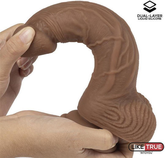 IntoYou Ρεαλιστικό Dildo με Βεντούζα Καφέ