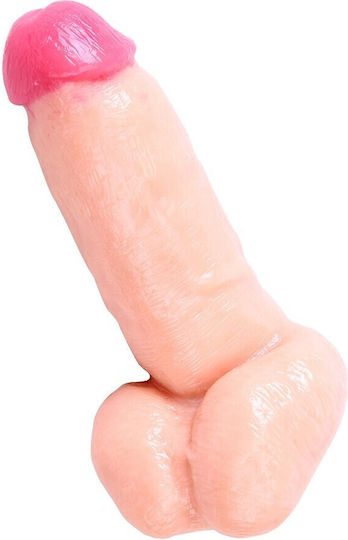 Realistisches Dildo mit Hoden und Saugnapf Fleisch 17cm