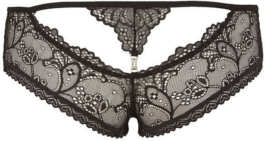 Cottelli Collection Lace Panties Γυναικείο Sexy Brazil Black