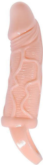 Baile Silicone Penis Sleeve with Ball Straps Προέκταση Πέους Flesh 13.5cm