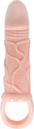 Baile Silicone Penis Sleeve with Ball Straps Προέκταση Πέους Flesh 13.5cm