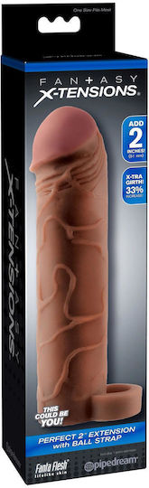Pipedream Fantasy X-tensions Perfekte Penis-Verlängerung mit Ball Strap Flesh 19cm