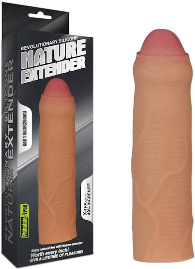 Lovetoy Revolutionary Silicone Nature Extender Uncircumcised Προέκταση Πέους Flesh 16.5cm
