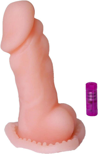 Baile Manșon Stimulator Cu Vibrație Extensie De Penis Cu Vibrație Maro 13cm