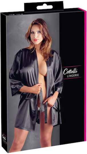Cottelli Collection Sexy Ρόμπα Μαύρη