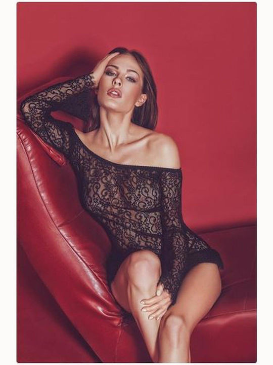 Anais Apparel Cămașă de noapte pentru Femei Negru Poppie Chemise