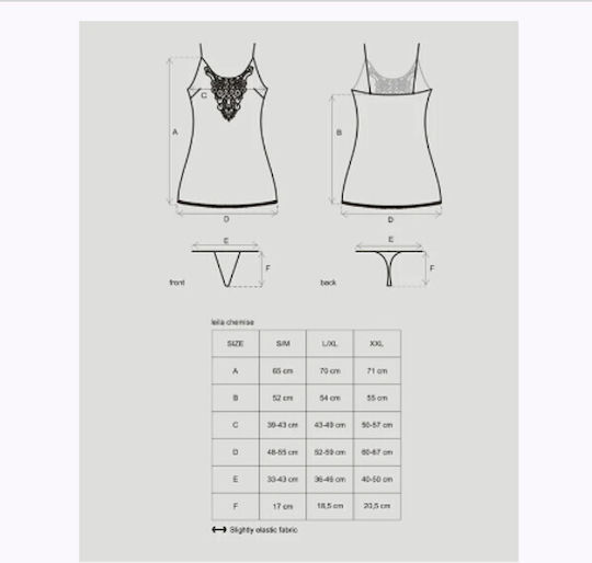 Obsessive Leila Σετ Sexy Babydoll Babydoll Λευκό