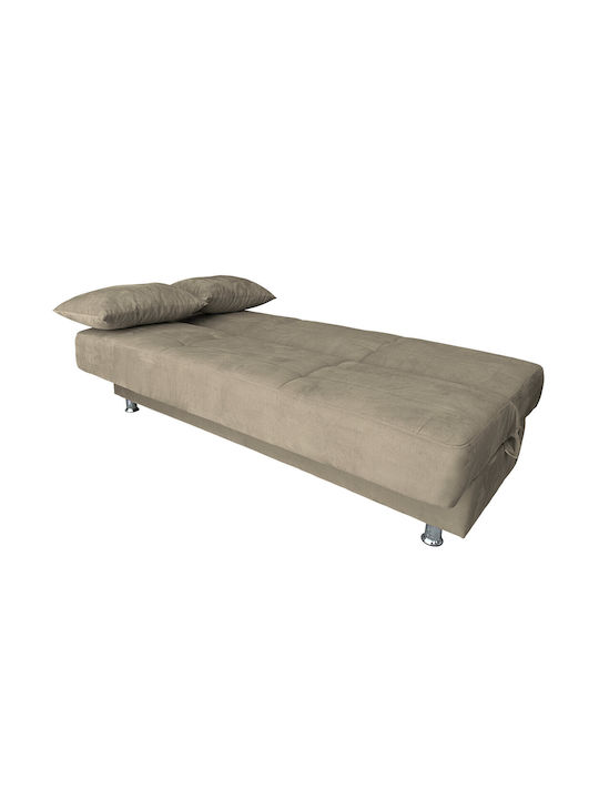 Atlanta Three-Seater Couch Bed with Storage Space Cappuccino 183x75x88 cm
