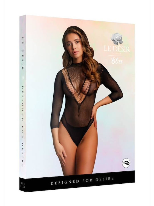 Le Désir Sexy Bodysuit Mesh Black