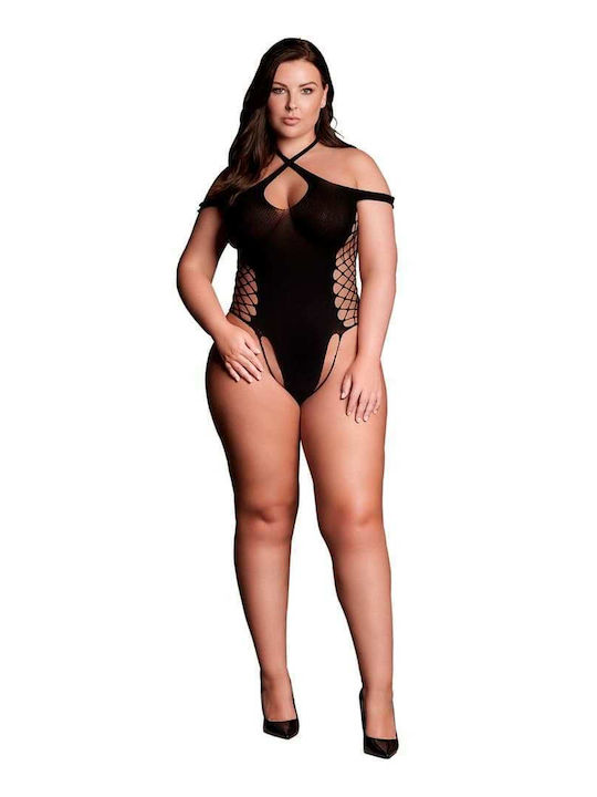 Body Sexy cu Decolteu Încrucișat & Bretele Căzute Leda