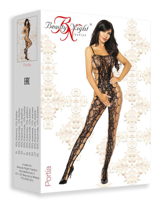 Beauty Night Portia 681 Цели Калсони с Отворен Чатал Черен