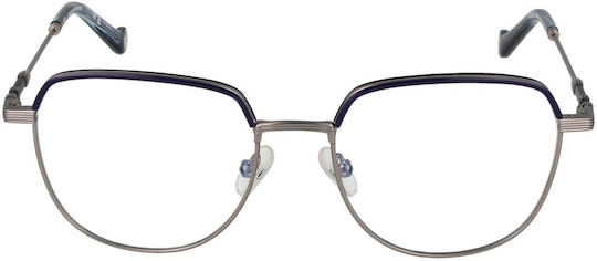 Hackett Ανδρικός Μεταλλικός Σκελετός Γυαλιών Cat Eye Ασημί HEB294-516
