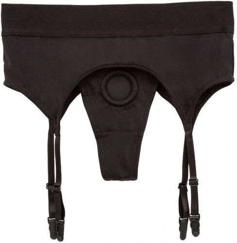 Calexotics Boundless Thong With Garter S / M Бельо в цвят Black