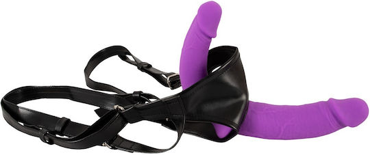You2Toys Soft Gurtzeug mit Doppelter Dildo in Lila Farbe
