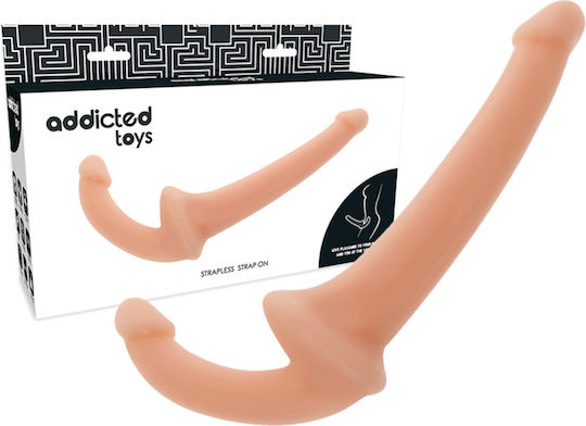 Addicted Toys Strapless Strapon Strapless Strap On with Dildo in color Flesh