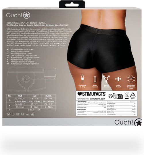 Shots Vibrating Strap-on Underwear in Black Color