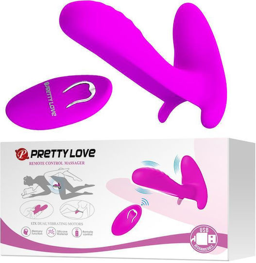 Pretty Love Remote Control Massager Strapless Strap On with Dildo with Vibration in Purple Color