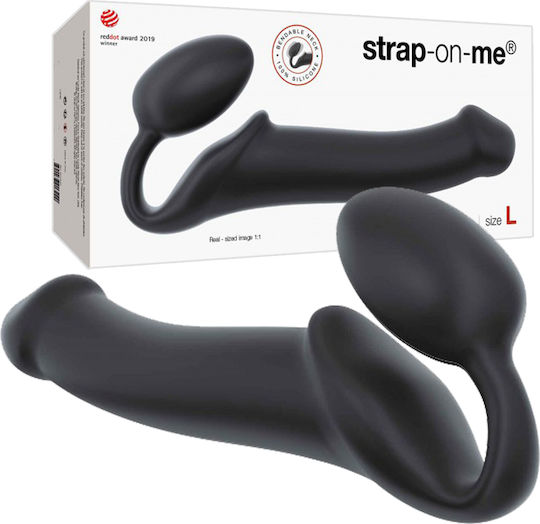 Strap On Me Strapless Strap On Dildo Size L Strapless Strap On με Dildo σε Μαύρο Χρώμα