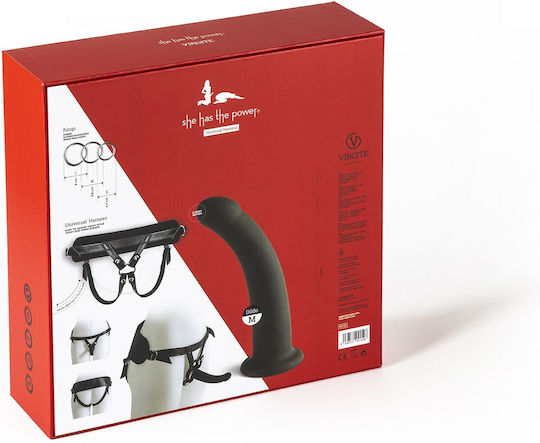 Virgite Strapless Strap On με Dildo σε Μαύρο Χρώμα